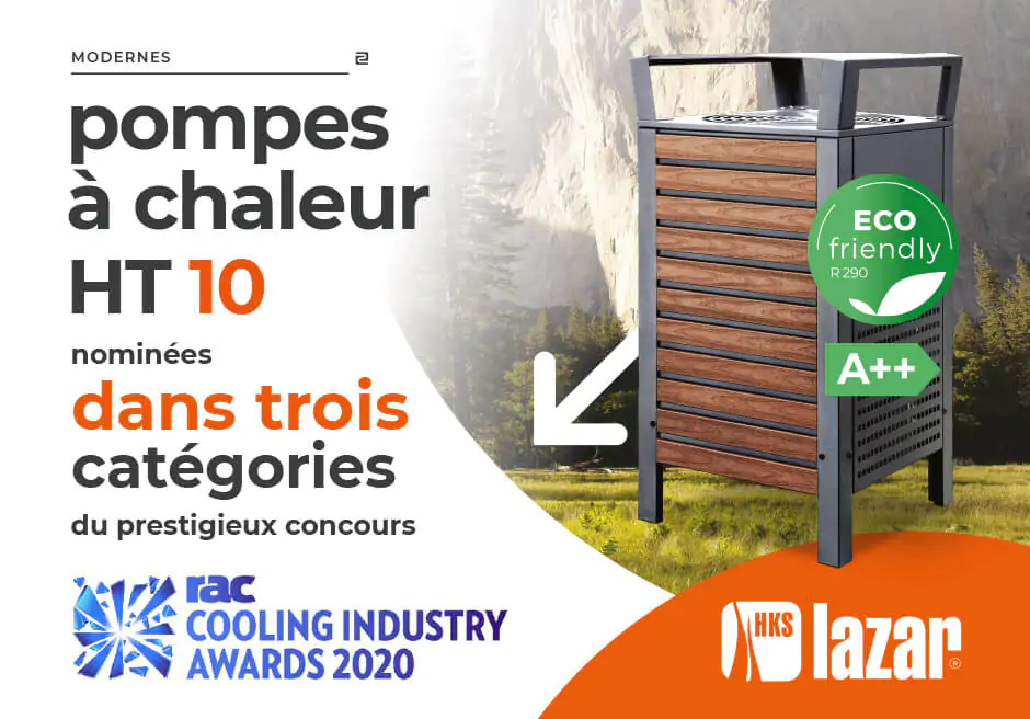 Les pompes à chaleur HKS Lazar nominées aux RAC Cooling Industry Awards 2020